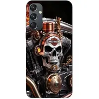 CAPACHEAP Fodral För Samsung Galaxy S25 FE Harley Davidson Mekaniskt Dödskalle Maniacase svart