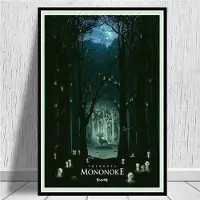 Aidegou5 Japan Anime Princess Mononoke Canvas Målning Affischer och tryck Väggkonstbilder för vardagsrum Cuadros Heminredning Ingen ram 60*90cm