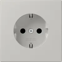 JUNG LC 1520 205, Typ F, Ljusgrå, Duroplast, Mätt, 250 V, 16 A