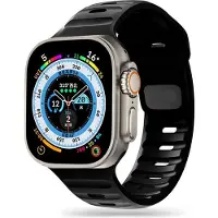 Tech-Protect Apple Watch Series Ultra 3/2/Ultra/11/10/9/8/SE 3/(2022)/7/SE/6/5/4/3/2/1 IconBand Line silikonarmband - 49mm/46mm/45mm/44mm/42mm - Svart