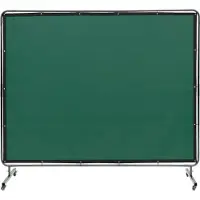 Vevor svetsskärm med ram, 6' x 8' svetsridåskärm, flamskyddad svetsskyddsskärm i vinyl på 4 svängbara hjul (2 låsbara), flyttbar och professionell för verkstad/industri, grön