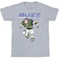 Disney Girls Lightyear Buzz Jump To Action Cotton T-Shirt (Sports Grey)