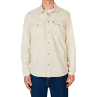 Pepe Jeans för män. PM308584TC4 Regular overshit skjorta vit ecru (L), Casual, Bomull, Lång ärm