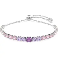 Swarovski Armband lila / syrén / rosa / silver