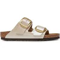 Birkenstock för kvinnor. 1020021 Sandaler Arizona Big Buckle vit (Smal passform) pärlguld (42), Dorado, Karta, Ingen, Casual
