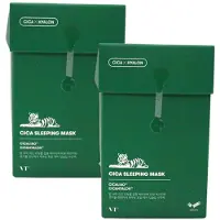 VT Cosmetics [2 Förpackningar] VT Cica Sleeping Mask 4ml × 30st – 60 Påsar med Lugnande Nattlig Hudvård med Centella Asiatica, CICALIAO & CICAHYALON 2 Boxes (60 Sachets)