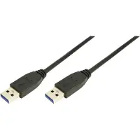 2Direct LogiLink - USB-kabel - USB typ A (hane) till USB typ A (hane) - USB 3.0 - 1 m - formpressad - svart