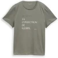Tom Tailor T-shirt khaki / vit