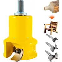 Vevor Tappfräs, 38 mm diameter, premium möbelfräs för aluminium och stål, med dubbla böjda blad och knappskruvar Home Master Kit, kommersiellt träbearbetningsverktyg för nybörjare hemma, gör-det-själv