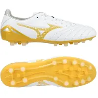 Mizuno Morelia Neo IV Pro AG Bright Gold - Vit/Guld/Grå - Konstgräs (AG), storlek 44
