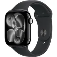 Apple Watch Series 11 GPS 46mm Jet Black aluminium MEUW4 S/M Svart Sport Band