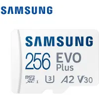 Samsung EVO Plus microSD 128GB Minneskort+Adapter 64G 256G microSDXC, Hastigheter upp till 160 MB/s, UHS-I, C10, U3, V10, A3, Uppgradera Lagring för Telefoner, DJI, Kameror 256GB