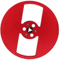DIYelecs 14 7-tums tom bandspole Aluminiumlegering Öppen rulle Ljudband Tom spole med 2 hål för rulle till röd
