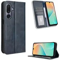 Mtp Products Samsung Galaxy M36 Retro Plånboksfodral med Magnetstängning - Blå