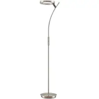 LINDBY LED uplight golvlampa Darion , dimbar, Aluminium / grå / zink, Vardagsrum / matsal, Metall, Modern, LED-golvlampa