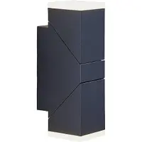 LINDBY LED utomhus vägglampa Sally , Svart, Aluminium / grå / zink, Modern, LED-vägglampa utomhus