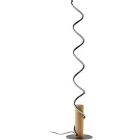 LINDBY LED golvlampa Spiraali , Aluminium / grå / zink, Vardagsrum / matsal, Aluminium / grå / zink, Lantlig / rustik, LED-golvlampa