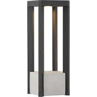 LUCANDE LED pollare Kalisa , Aluminium / grå / zink, Aluminium / grå / zink, Modern, LED-utomhuslampa