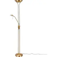 LINDBY Golvlampa , Josefin, dimbara, Guld / mässing, Vardagsrum, Metall, Modern