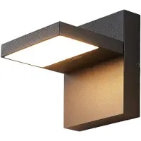 LUCANDE LED utomhus vägglampa Silvan , Svart, Aluminium / grå / zink, Modern, LED-vägglampa utomhus