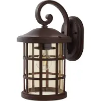 LINDBY Vägglampa utomhus Ankea , dimbar, Brun / rost, Syntetmaterial, Antik, Utomhusvägglampa