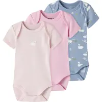 Name it Bodies k/ä - Noos - NbfBody - 3-pack - Ändlös Sky/Med bo - - 2 år (92) - Body K/Ä