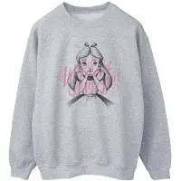 Disney Womens/Ladies Alice In Wonderland In A World Of My Own Sweatshirt (Sports Grey)