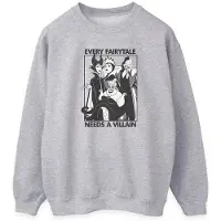 Disney Womens/Ladies Every Fairy Tale Needs A Villain Sweatshirt (Heather Grey)