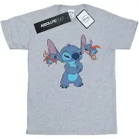 Disney Girls Lilo And Stitch Little Devils Cotton T-Shirt (Sports Grey)