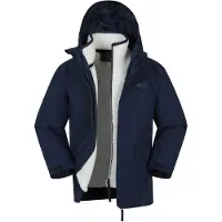 Mountain Warehouse Barns/Barnt Creek 3 i 1 Vattentät Jacka (Navy)