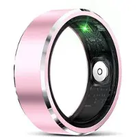 Mtp Products R5 Smart ring i aluminiumlegering med laddningsfodral - Storlek: 8/18.2mm - Rosa