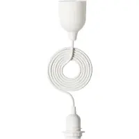 Nielsen Lamphållare E27 vitt kabel 1,8 meter