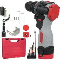 Kkmoon Slagborrmaskin 16,8V Borstlös Borrmaskin Set Uppladdningsbar Borrmaskin med Batteri och Laddare 45N.M US Plug & 1 Battery