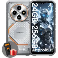 Blackview FORT 2 5G 8GB RAM 128/256GB ROM Android 15 Ruggad Smartphone 6,56 tum 90HZ Mobiltelefon 5000mAh with case vit
