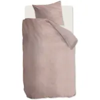 Beddinghouse Sängkläder i flanell 140x220 cm - Rosa enfärgat påslakanset - 100% bomullsflanell - Frost sängkläder