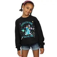 Disney Girls Princess Jasmine Sparkle And Shine Sweatshirt (Black)