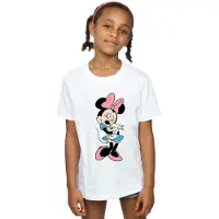 Disney Girls Minnie Mouse Bunny Hug Cotton T-Shirt (White)