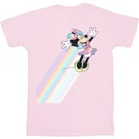 Disney Girls Minnie Mouse Whoosh Cotton T-Shirt (Pink)