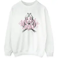 Disney Womens/Ladies Alice In Wonderland In A World Of My Own Sweatshirt (White)