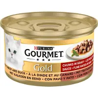Gourmet Gold Fina Bitar i sås med kalkon och anka våtfoder katt (85 g)