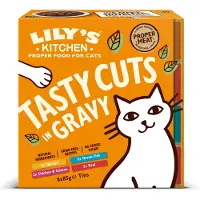 Lily's Kitchen Tasty Cuts i sås kyckling, havsfisk, kyckling med lax, nötkött våtfoder katt