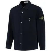 Stone Island Enfärgad Enkelknäppt Långärmad Skjorta med Ficka Herrskjortor K2S151200019S0228-V0020 XL