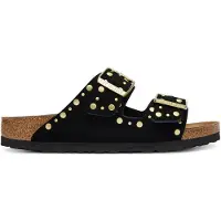 Birkenstock Pantolette 'Ciabatta Arizona' svartmelerad
