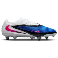Nike Phantom 6 Elite Low Cut SG-PRO Attack - Blå/Pink Blast/Vit - Soft Ground (SG), storlek 41