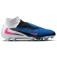 Nike Phantom 6 Elite High Cut FG Attack - Blå/Pink Blast/Vit - Gräs (FG), storlek 42