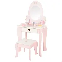 Woomax Wooden With Stool &amp; Accessories Sminkbord