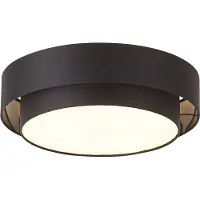 QAZQA Modern taklampa svart 50 cm 3-ljus - Drum Duo