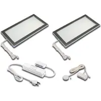Hera LED-bänklampa Sky Dimmer 2-pack 3.000K stål LED Sky, dimbar, Aluminium / grå / zink, Kök, Syntetmaterial, Modern, Underskåpsbelysning