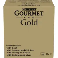 Gourmet Guld Gourmetsmakade Bitar I Sås För Katter 85g 96 Enheter