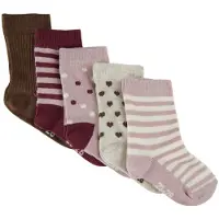 Minymo Strumpor - 5-pack - Rosa Rök - - 31/34 - Strumpor